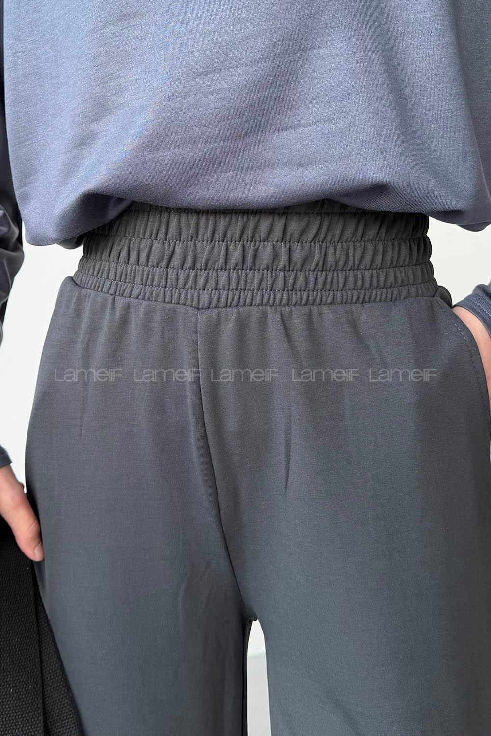 Lamelif Oysho Yüksek Bel Lastikli Eşofman Altı Antrasit