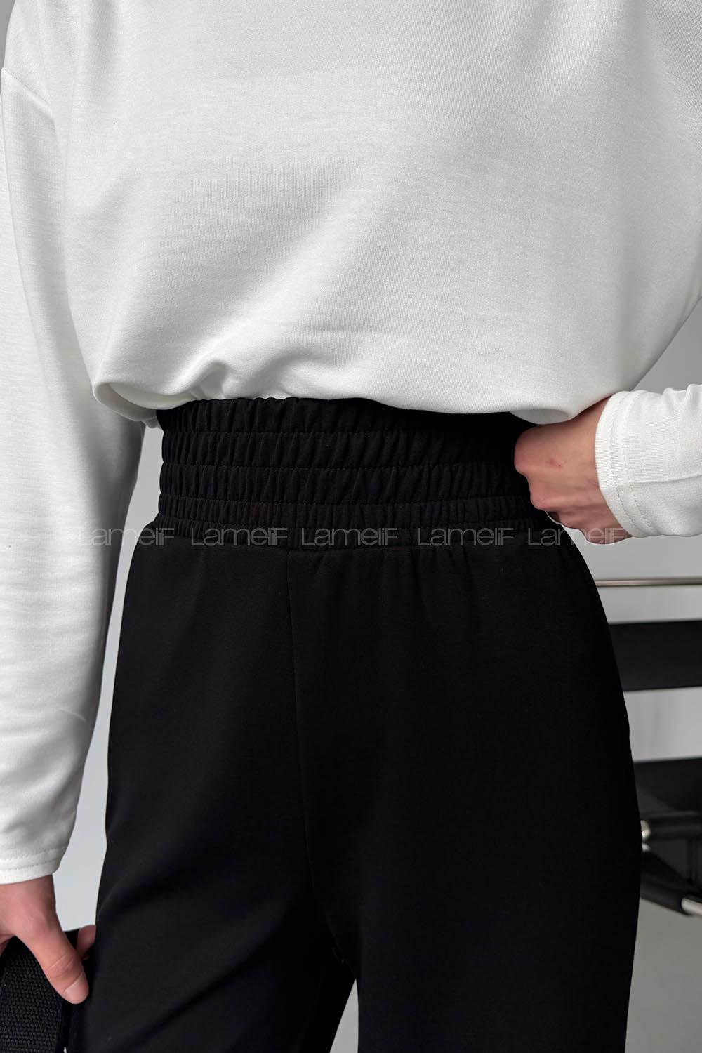 Lamelif Oysho Yüksek Bel Lastikli Eşofman Altı Siyah