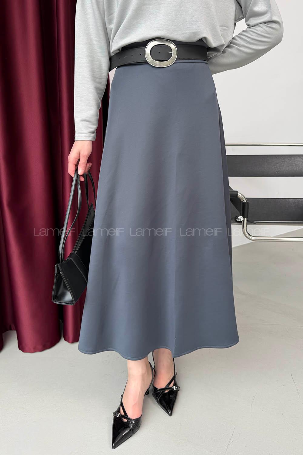 Lamelif Scuba Çan Etek Antrasit