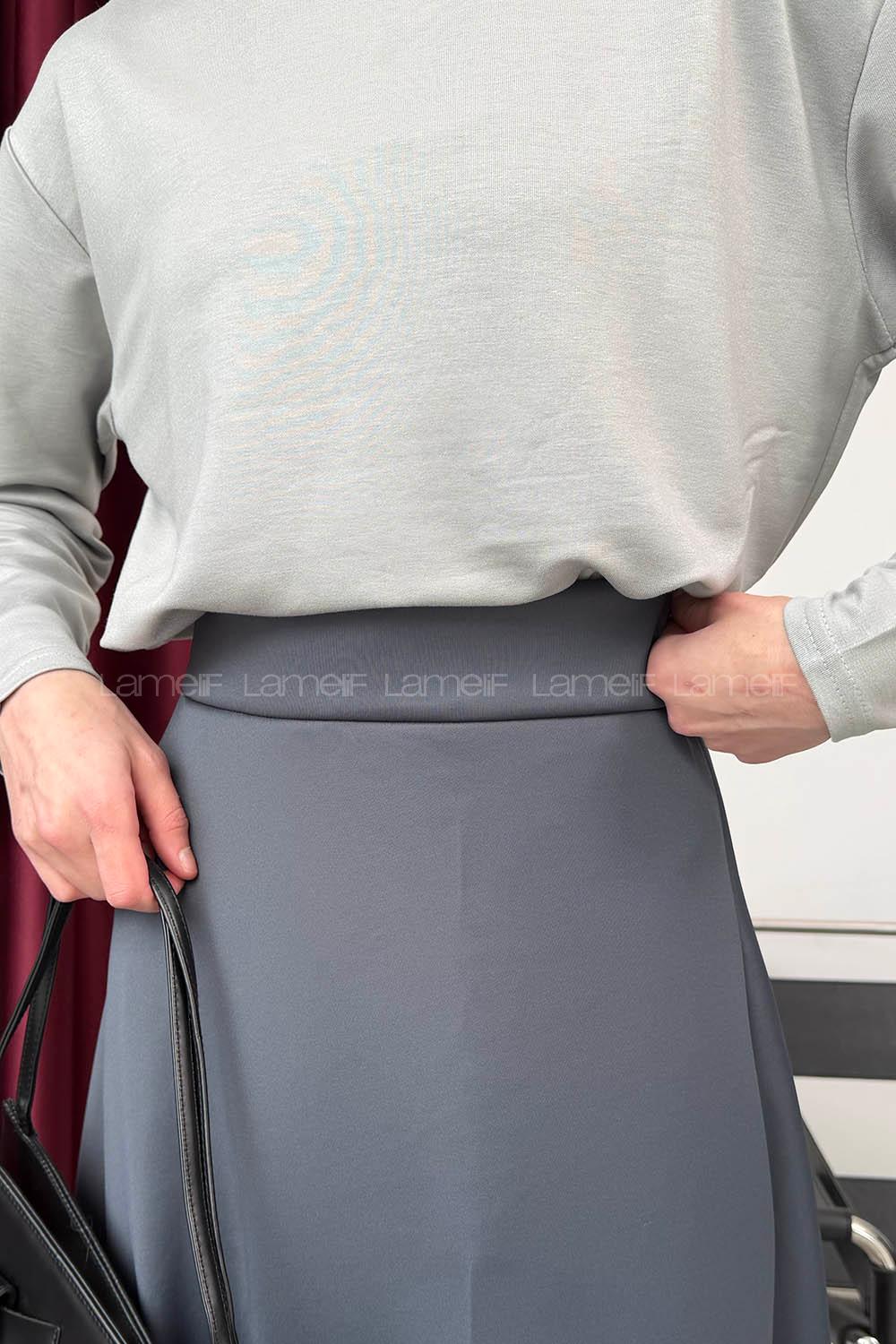 Lamelif Scuba Çan Etek Antrasit