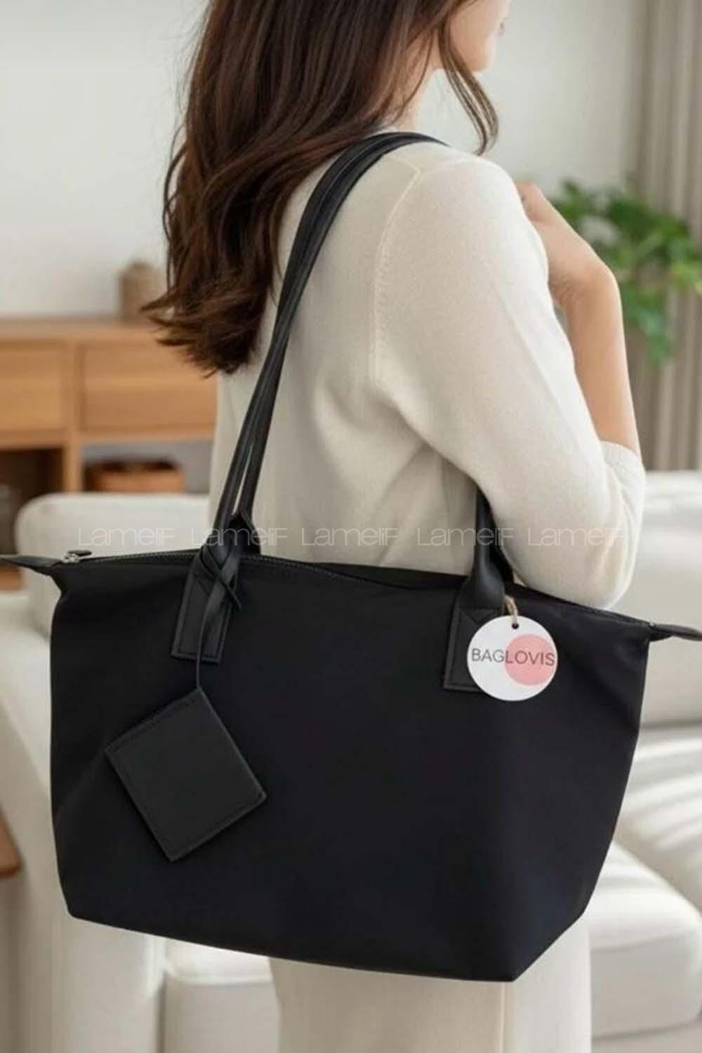 Lamelif Cüzdan Askılı Salaş Kadın Çanta Siyah