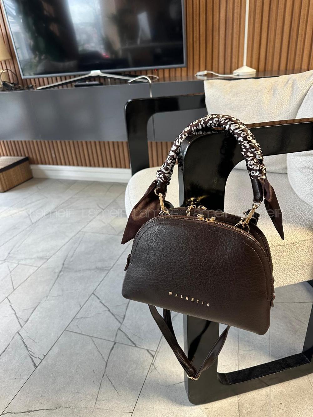 Lamelif Fular Detaylı Armoli El ve Omuz Çantası