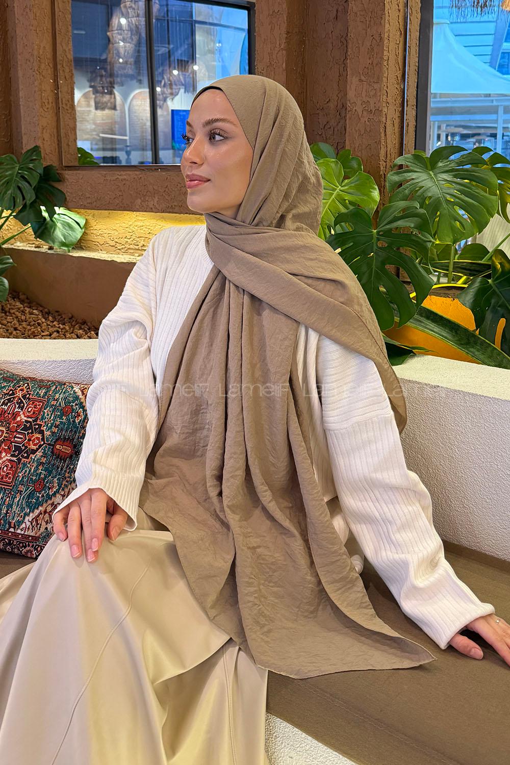 Lamelif Comfort Pamuk Şal Vizon