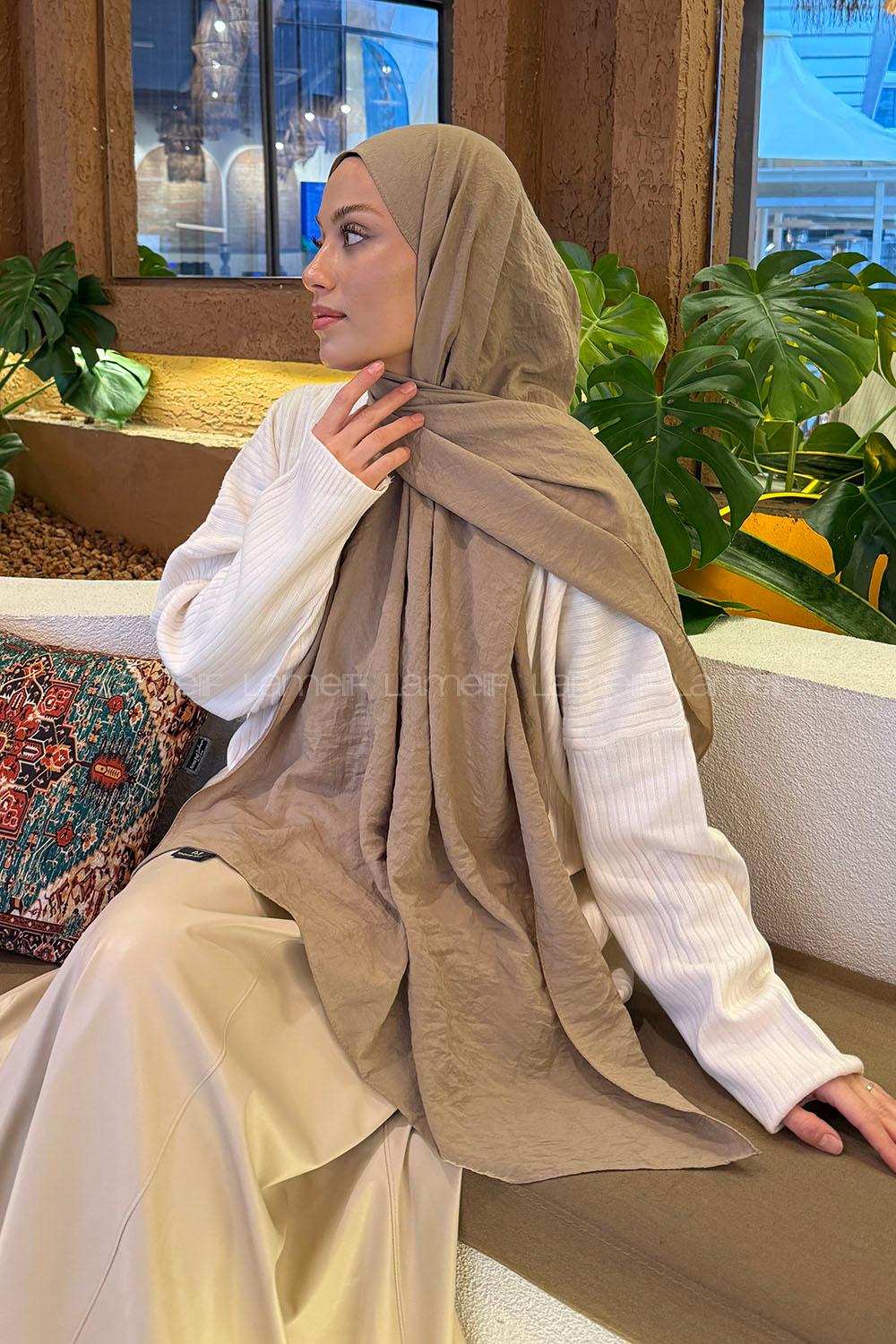 Lamelif Comfort Pamuk Şal Vizon