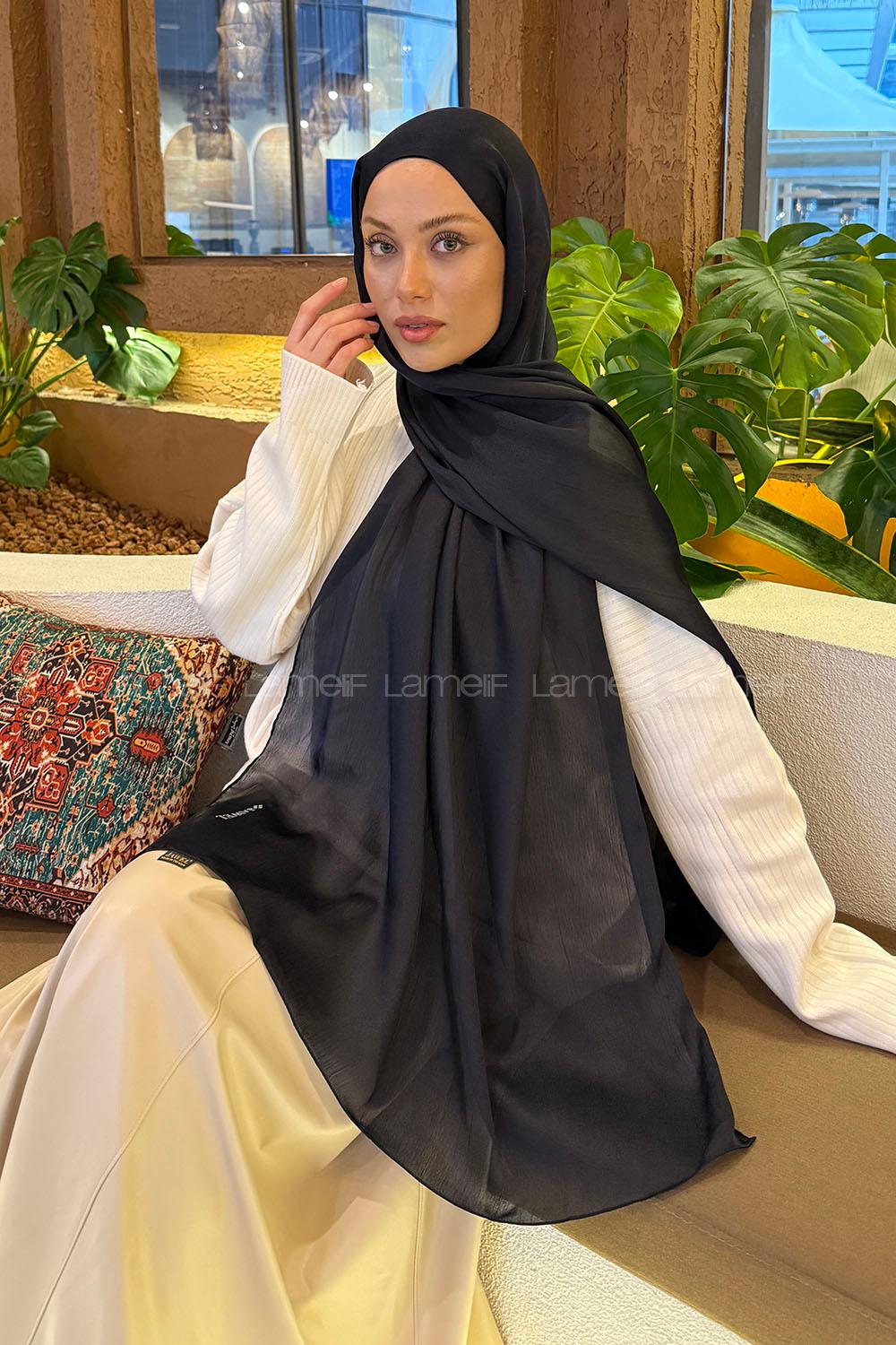 Lamelif Janjan Şal Koyu Lacivert