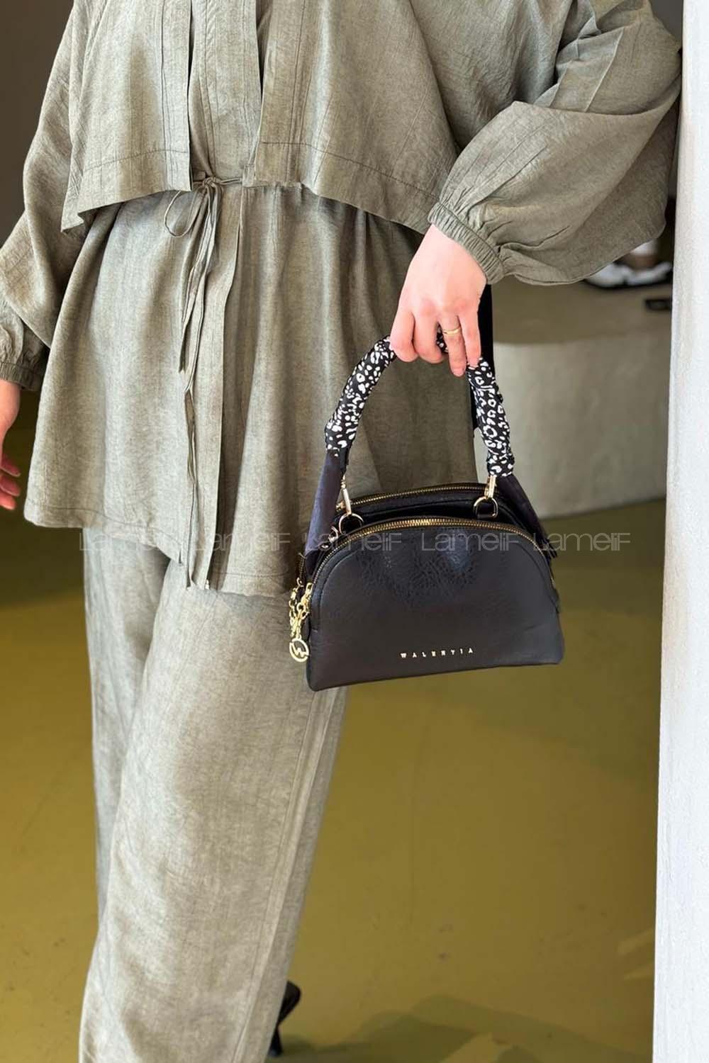 Lamelif Fular Detaylı Armoli El ve Omuz Çantası