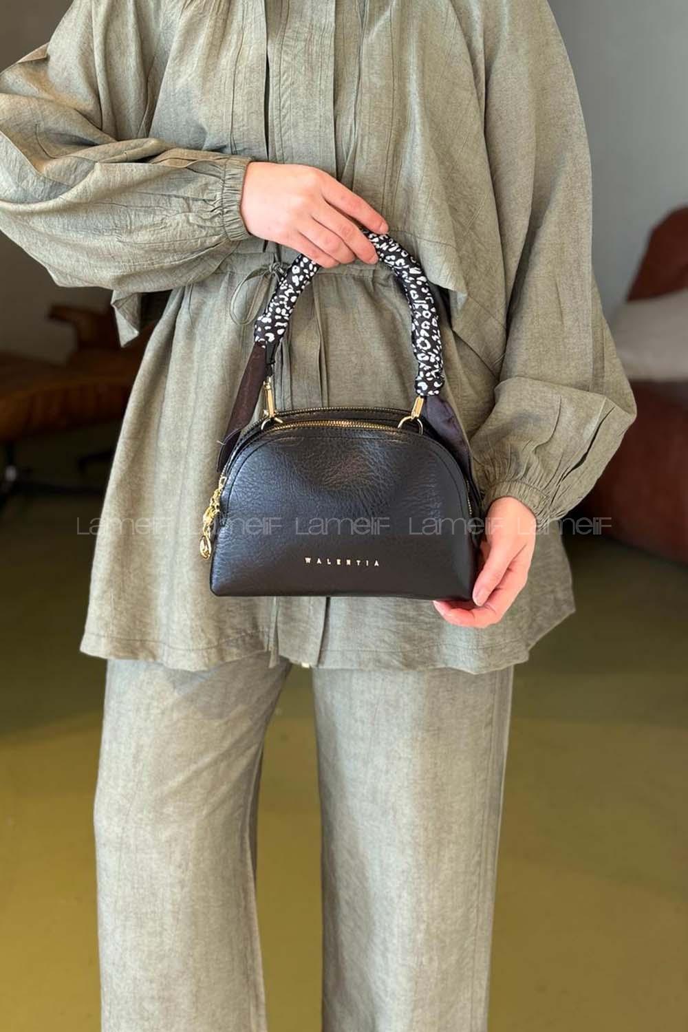 Lamelif Fular Detaylı Armoli El ve Omuz Çantası