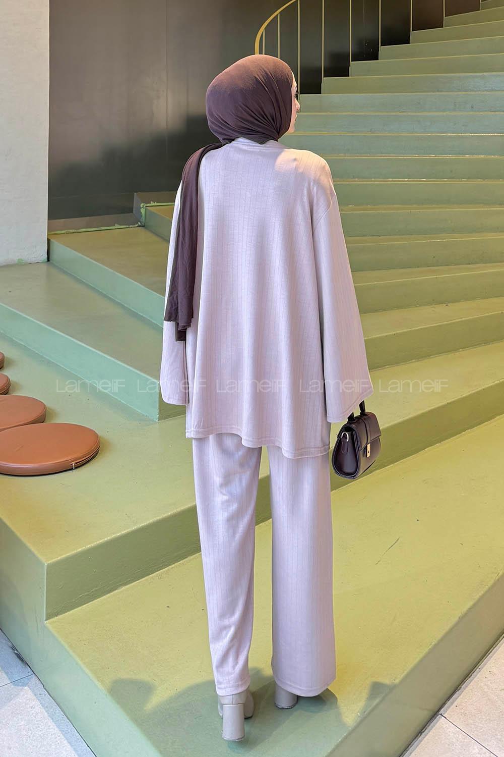 Lamelif Oysho Pantolonlu Takım Karamel