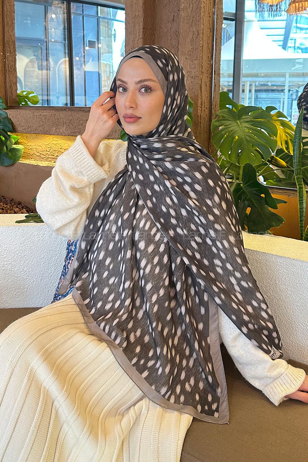 Lamelif Ceylan Desen Soft Şal Soft Yeşil