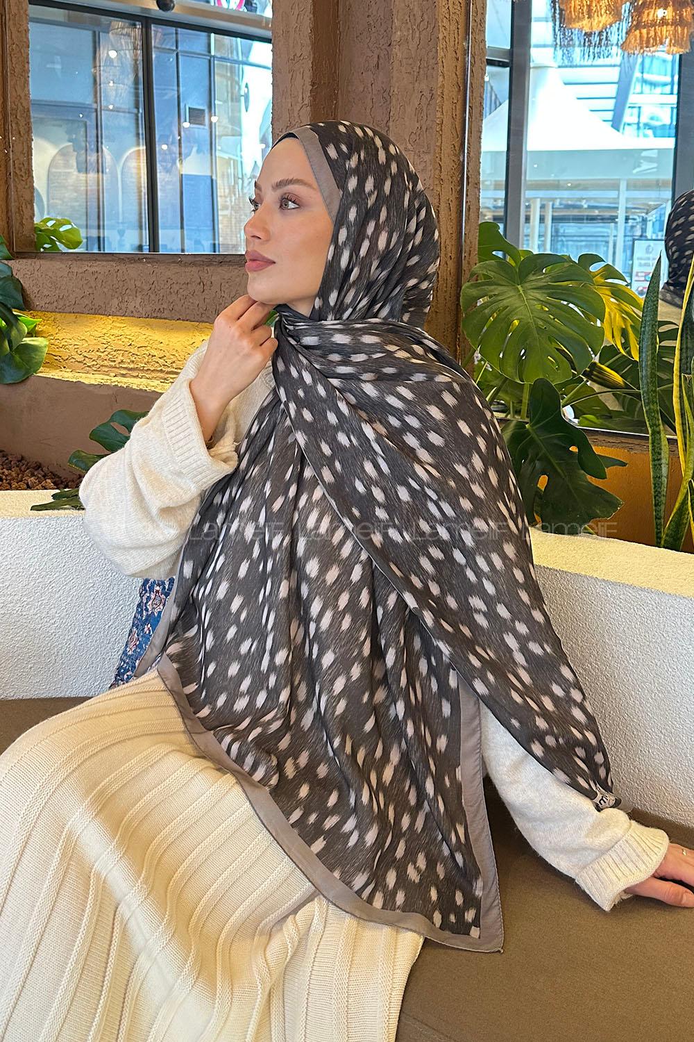 Lamelif Ceylan Desen Soft Şal Soft Yeşil