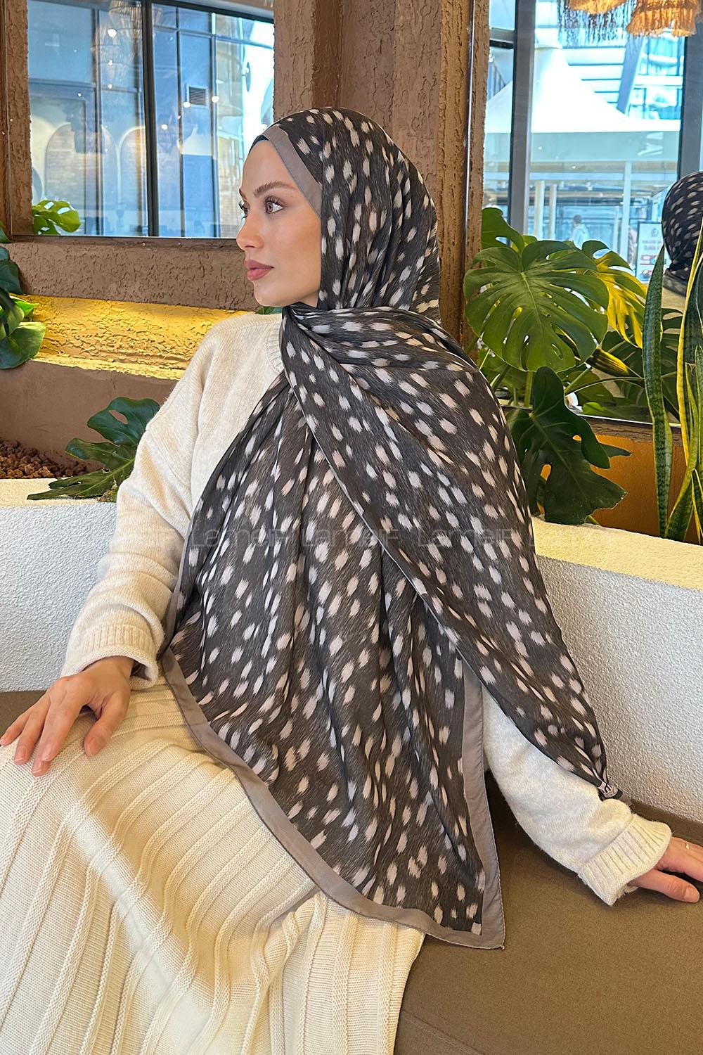 Lamelif Ceylan Desen Soft Şal Soft Yeşil