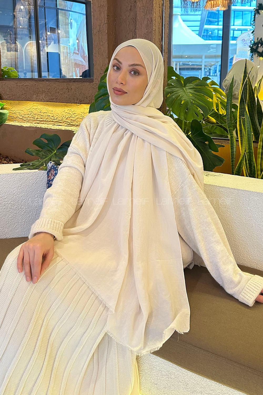 Lamelif Organik Premium Şal Bej