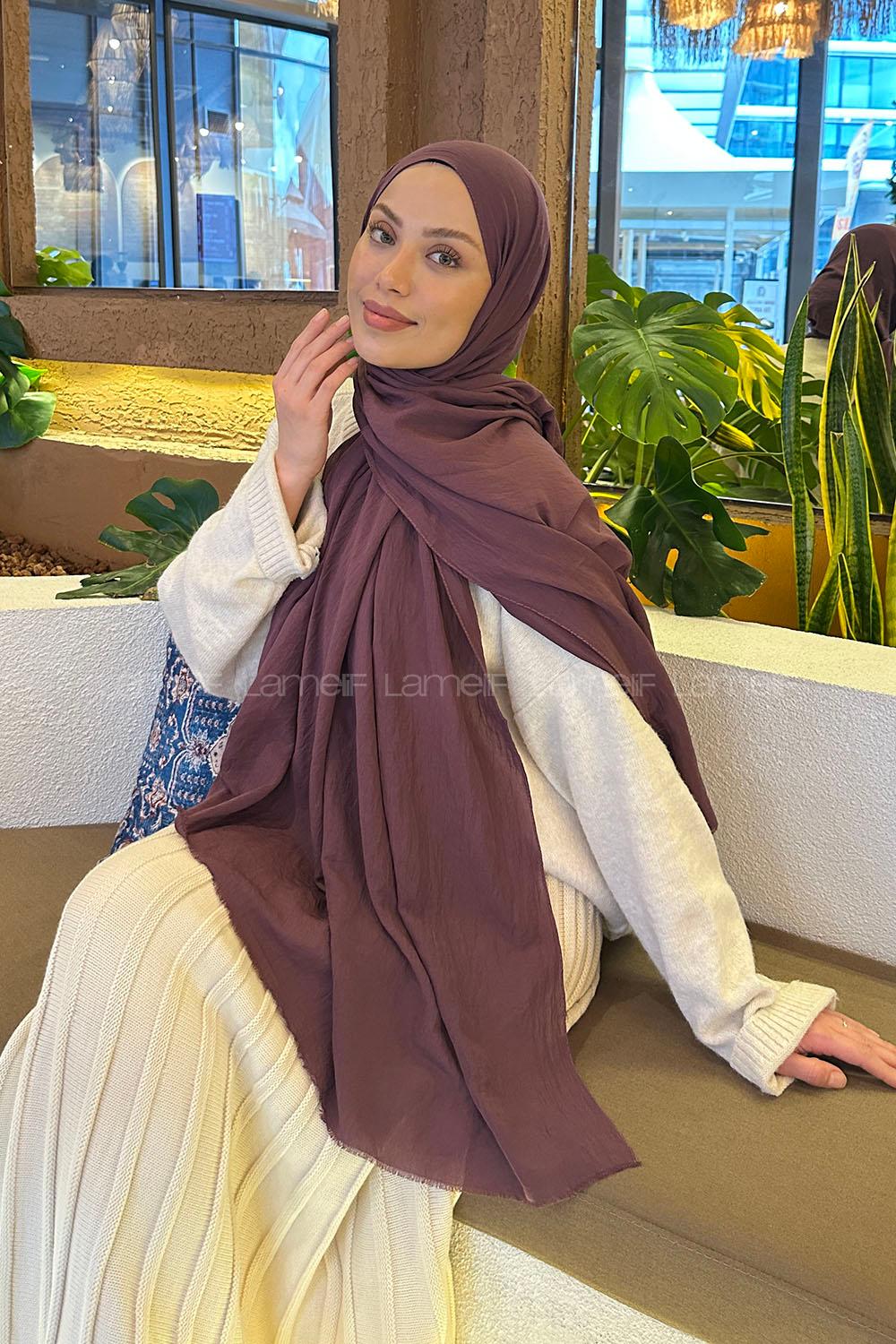 Lamelif Organik Premium Şal Mürdüm