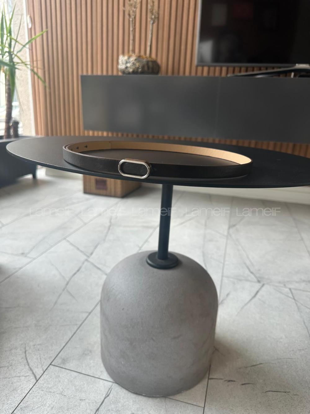 Lamelif Gold Tokalı Krem Suni Deri Kadın Kemer – Elegant Seri