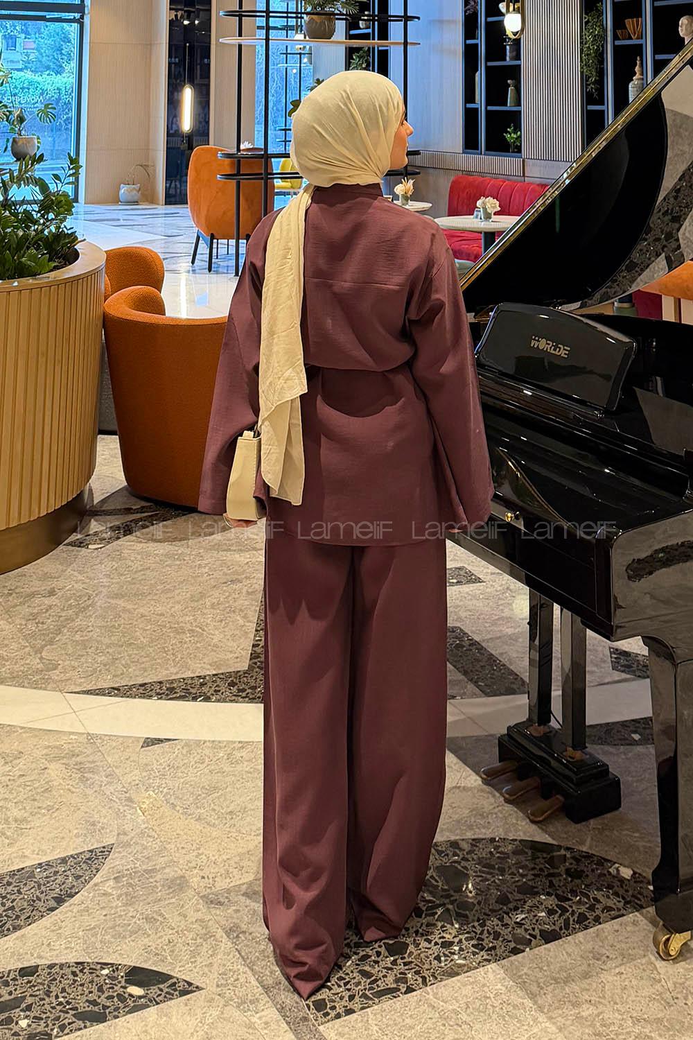 Lamelif Tensel İkili Takım Eflatun