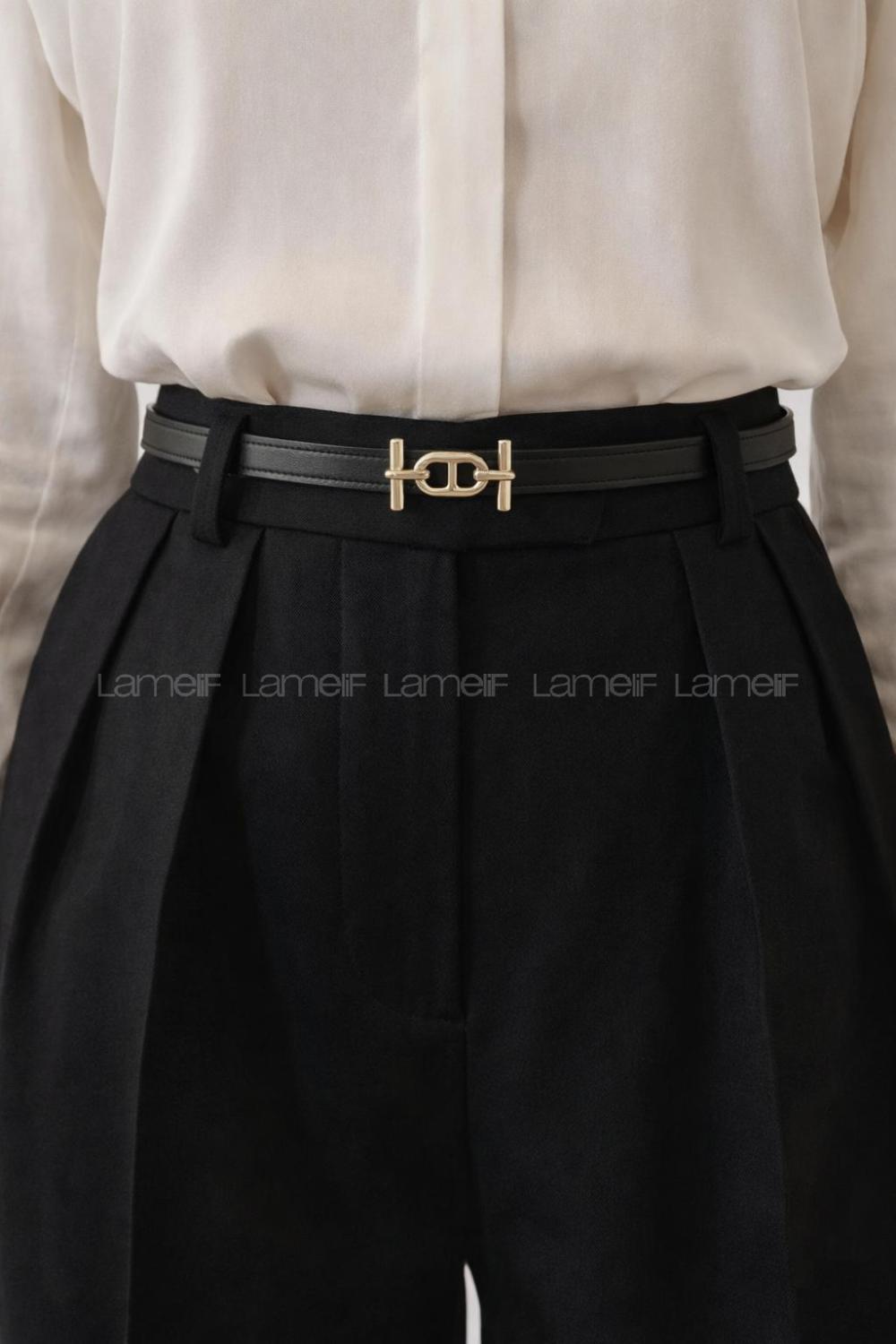 Lamelif Gold Tokalı İnce Kadın Kemer,Pantolon Kemeri ,Gömlek Kemeri Çeket Kemeri