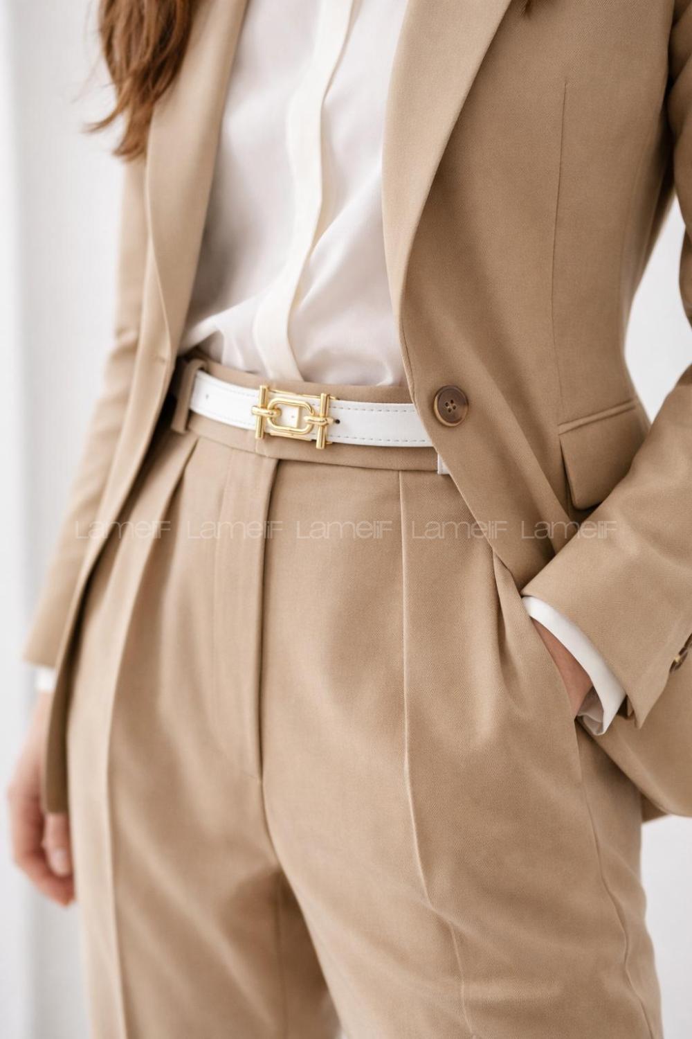 Lamelif Gold Tokalı İnce Kadın Kemer,Pantolon Kemeri ,Gömlek Kemeri Çeket Kemeri