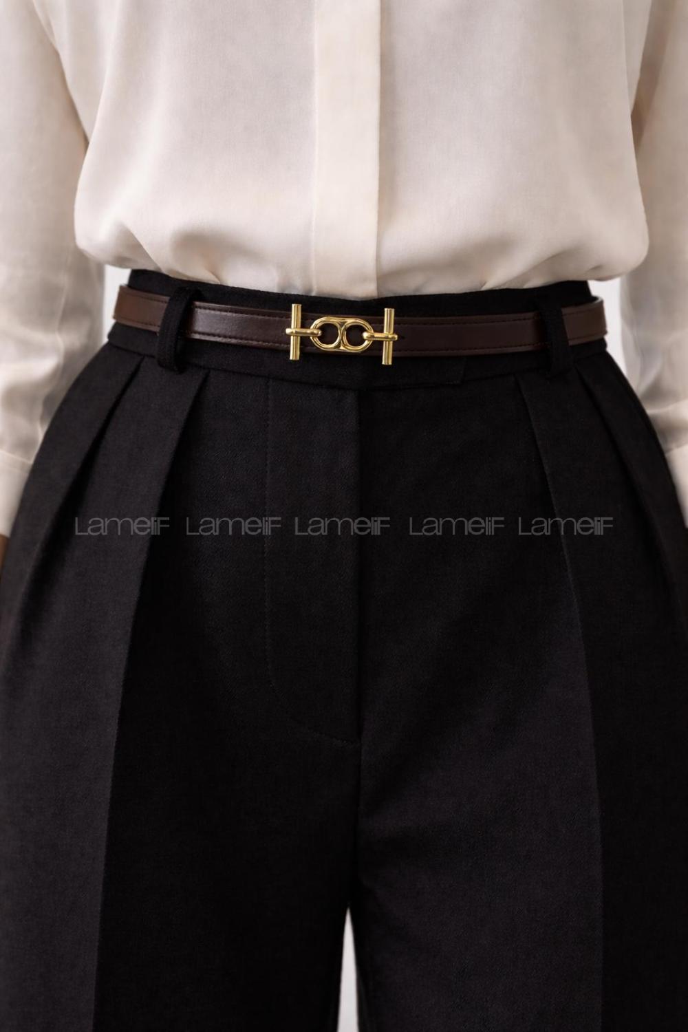 Lamelif Gold Tokalı İnce Kadın Kemer,Pantolon Kemeri ,Gömlek Kemeri Çeket Kemeri