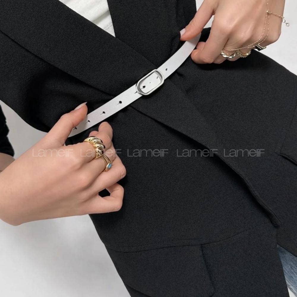 Lamelif Gümüş Tokalı Suni Deri Kadın Kemer – Elegant Seri