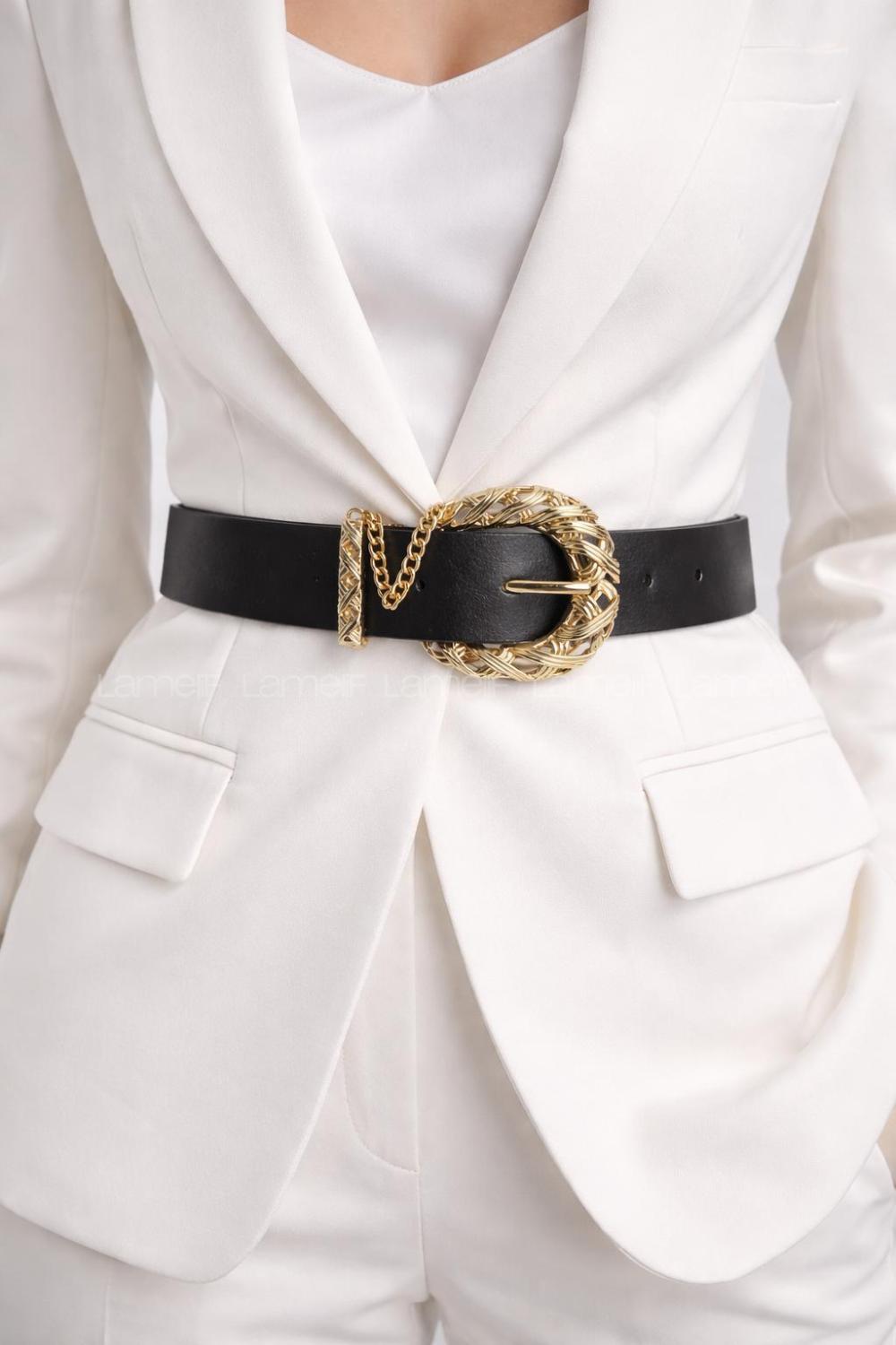 Lamelif Kadın Aurelia Gold Tokalı Kemer