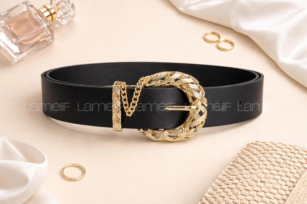Lamelif Kadın Aurelia Gold Tokalı Kemer