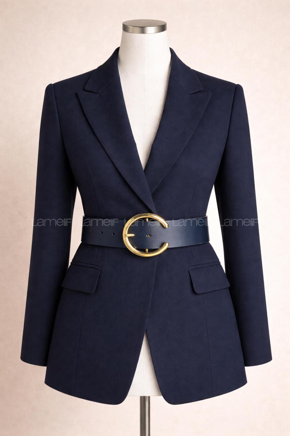 Lamelif Kadın Crow C Form Gold Tokalı