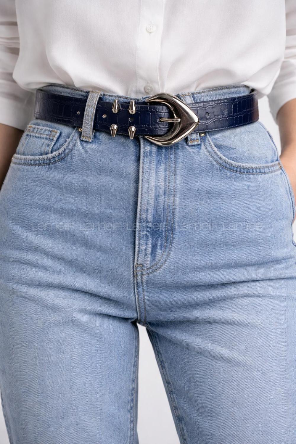 Lamelif Kadın Noir Edge Kemer Çeket Gömlek Pantolon