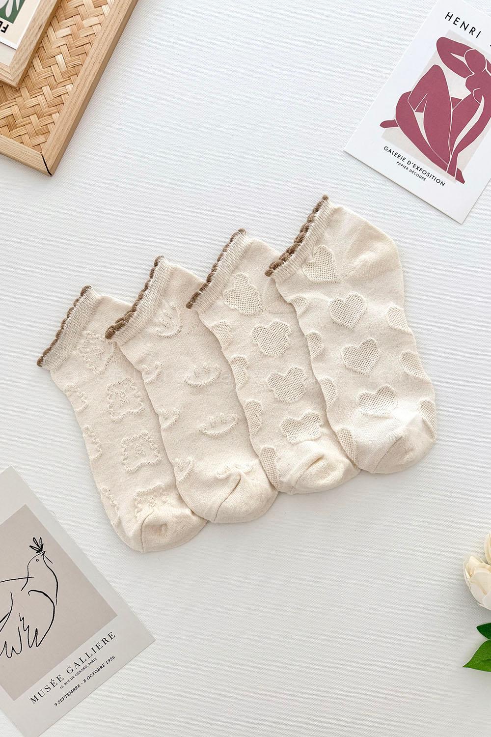 Lamelif Kabartmalı  Sevimli Çorap