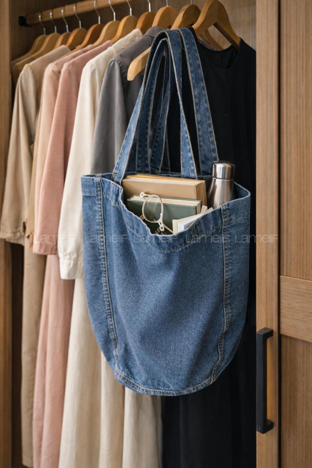 Lamelif Denim Asil Kot Çanta