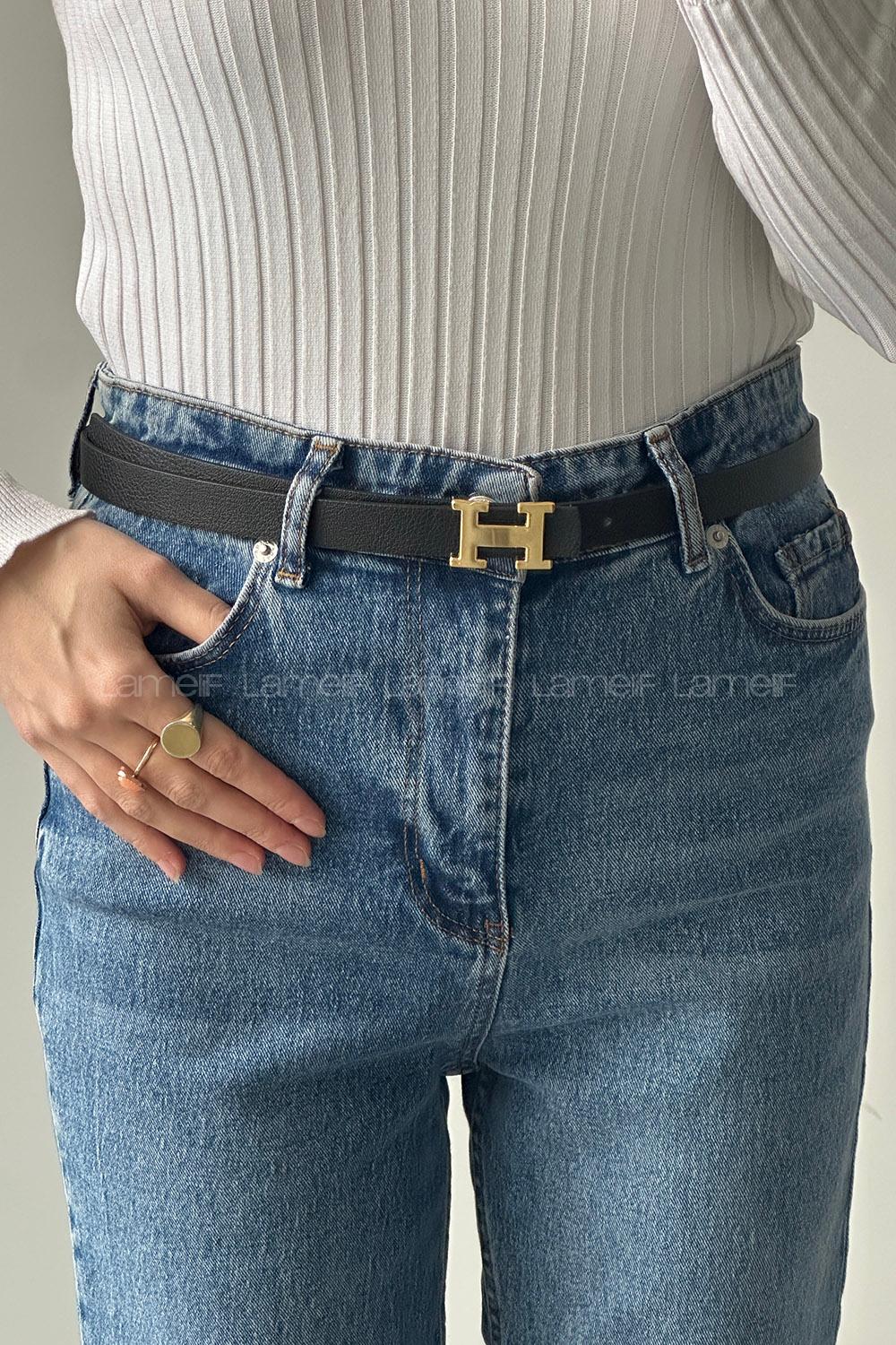 Black Belted Gold Belt