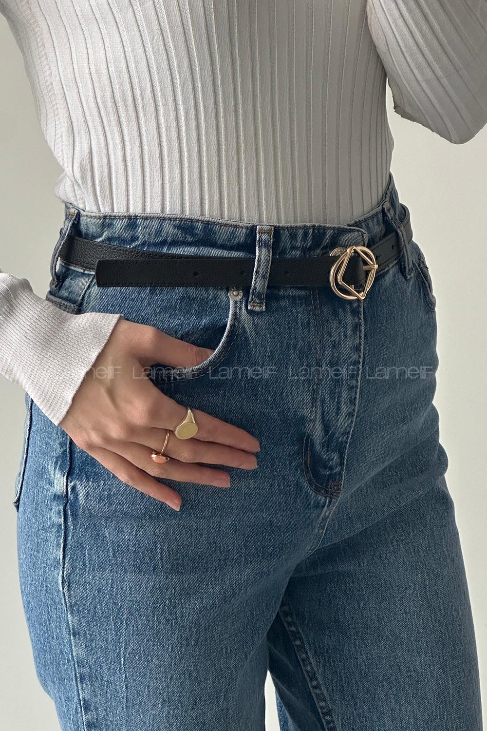 Black Belted Silver Belt