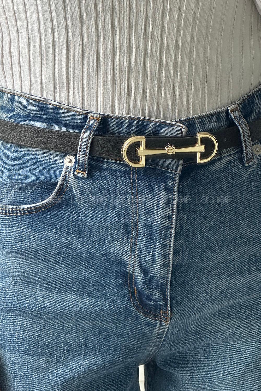 Black Belted Silver Belt