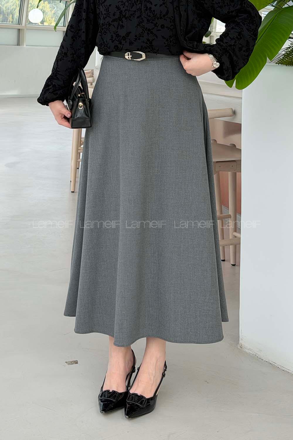 Lamelif Daisy Etek Gri