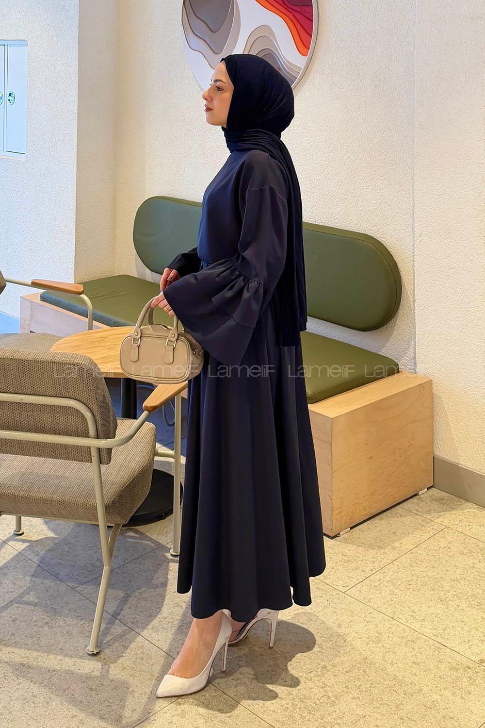 Lamelif Etekli Takım Lacivert