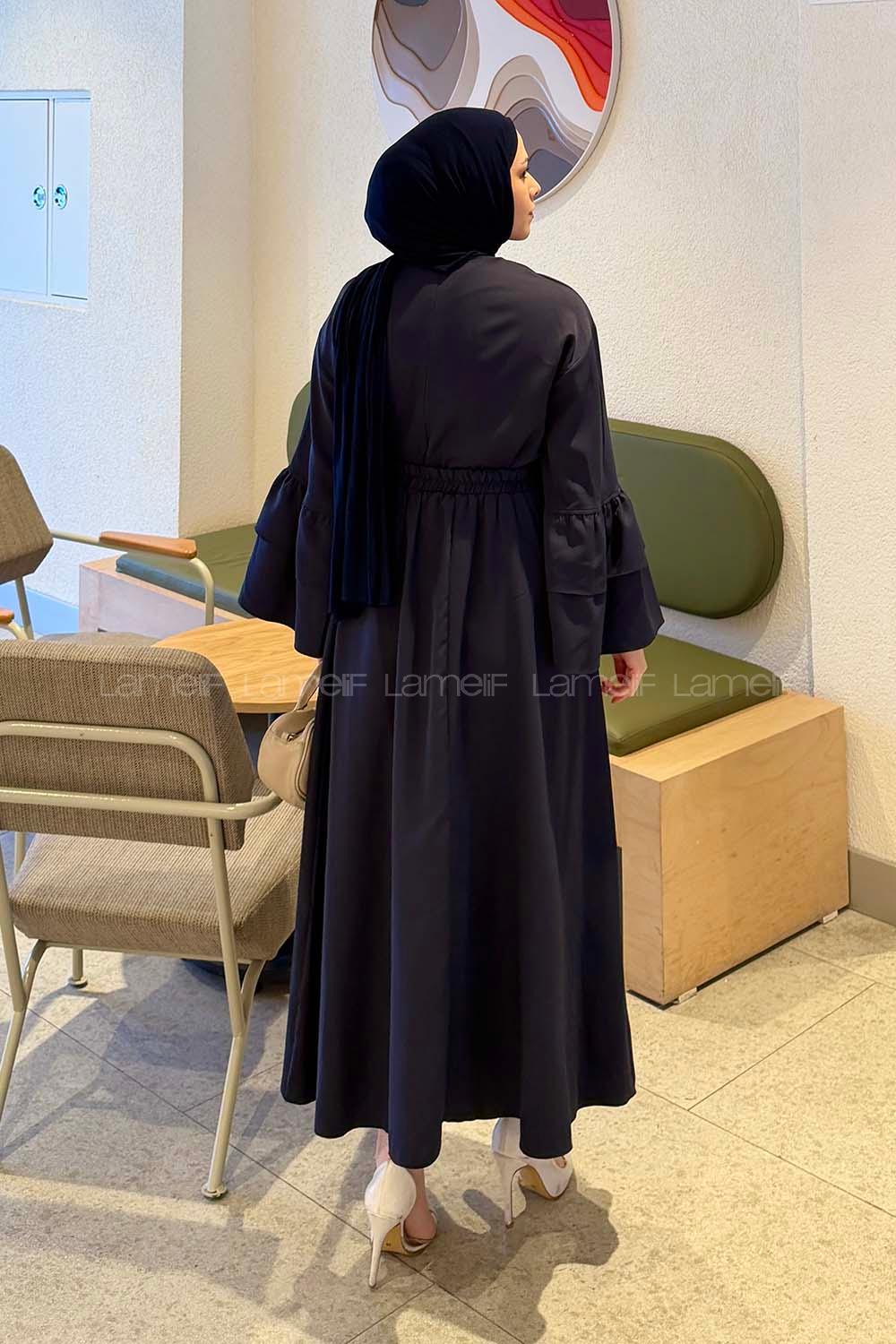 Lamelif Etekli Takım Lacivert