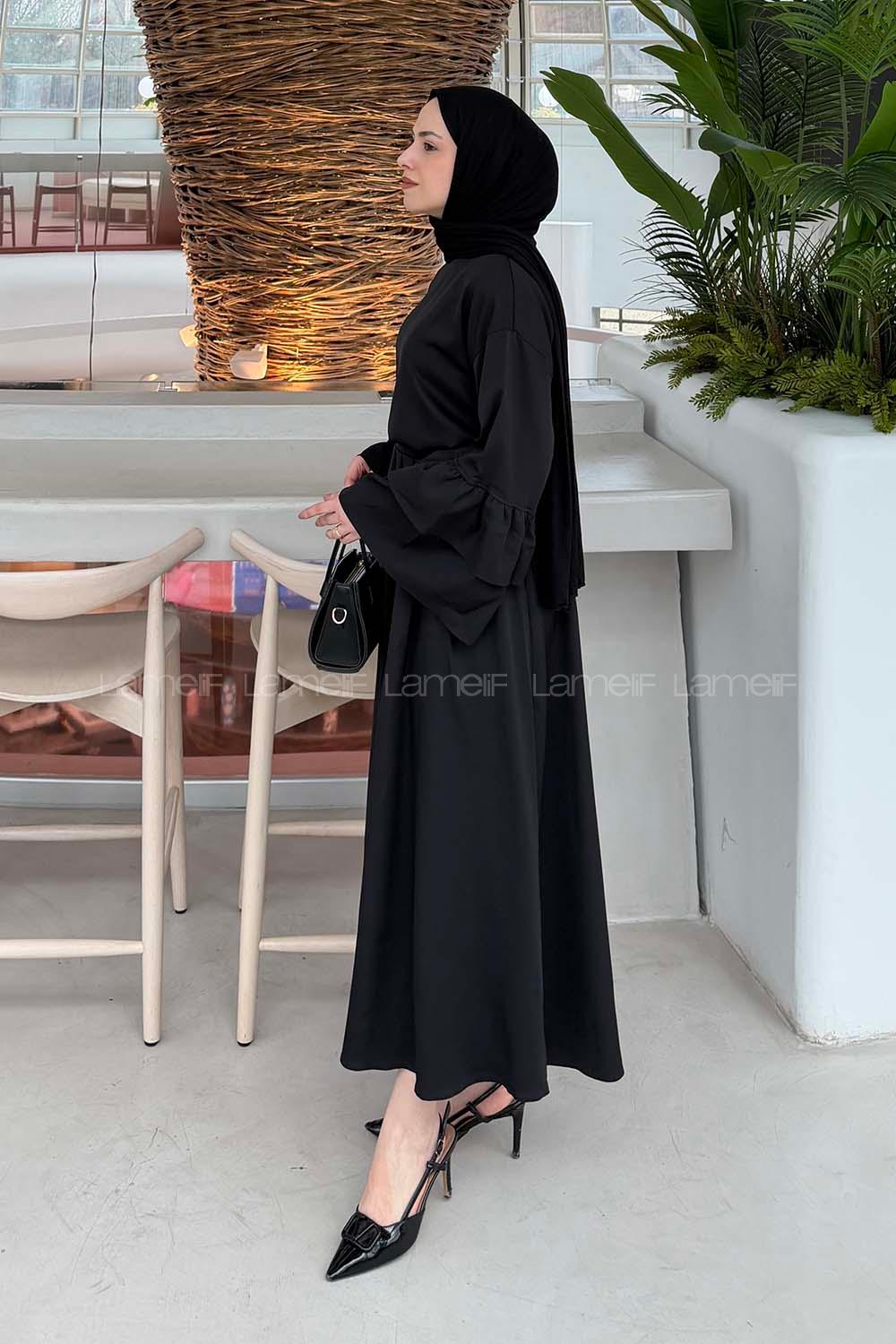 Lamelif Etekli Takım Siyah