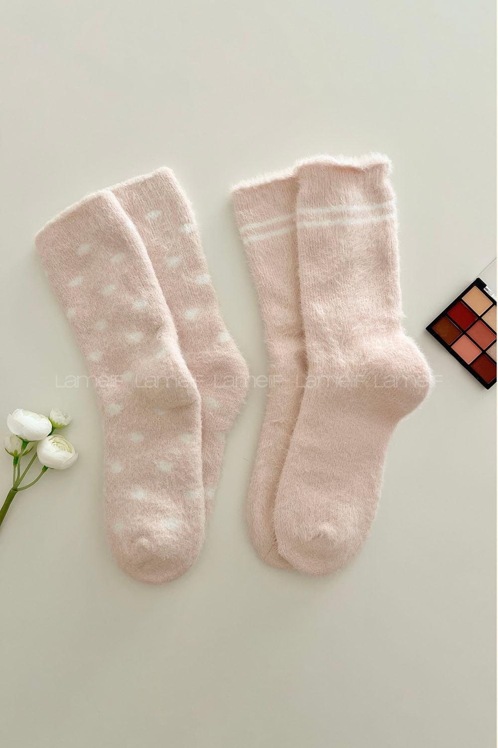 Lamelif 2li Peluş Çorap