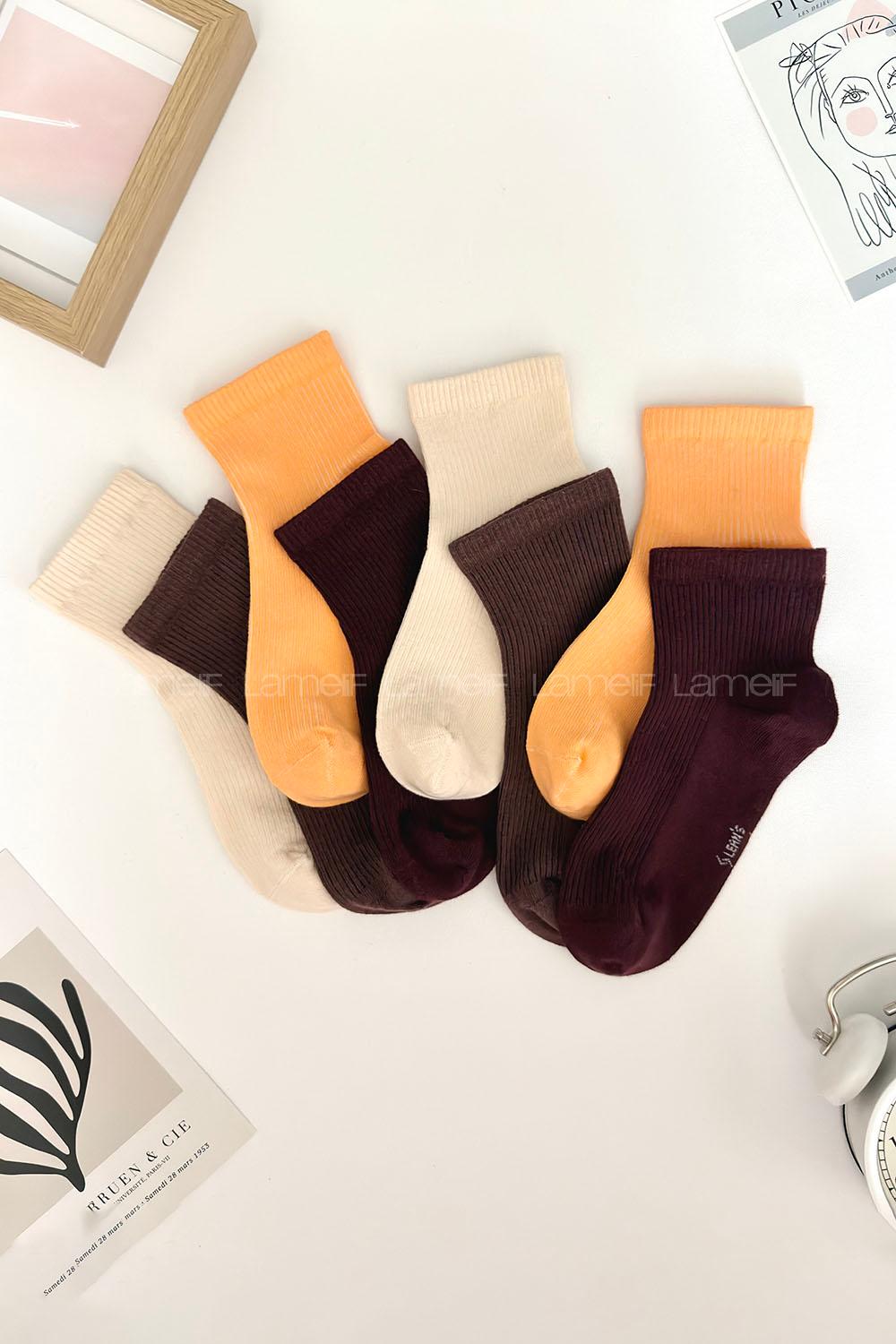 Lamelif 4lü İhracat Yarım Konç Çorap