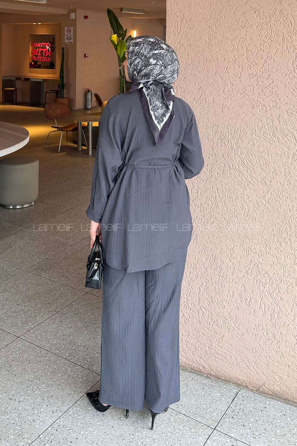 Lamelif Bağlamalı Takım Antrasit