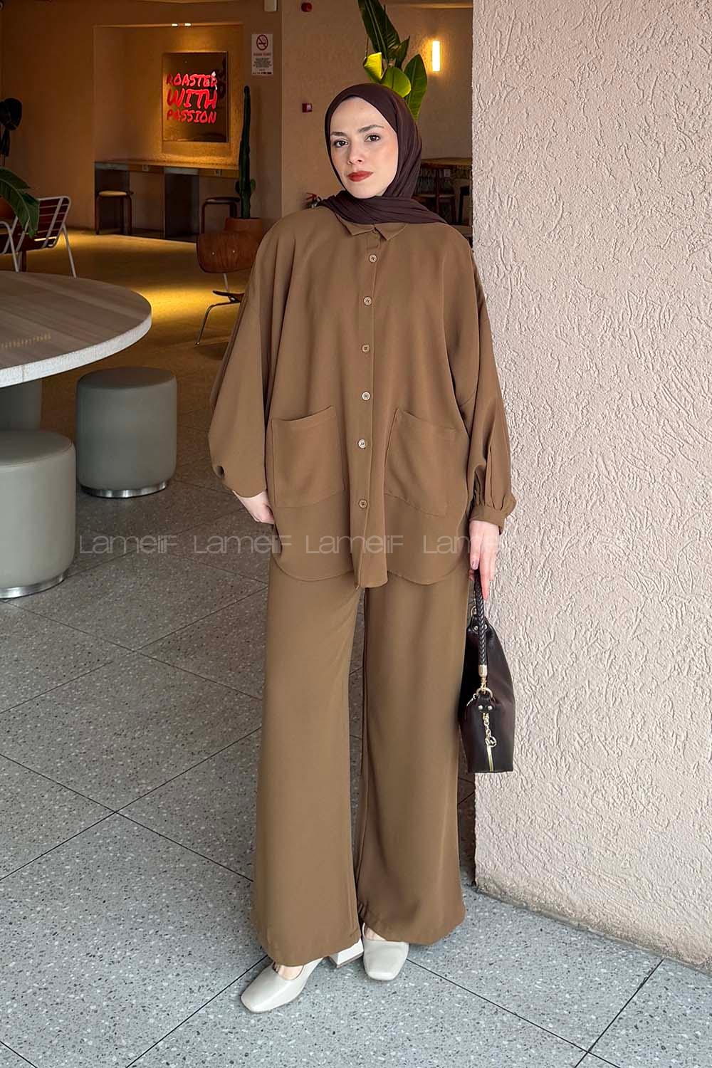 Lamelif Çift Cepli Takım Toprak