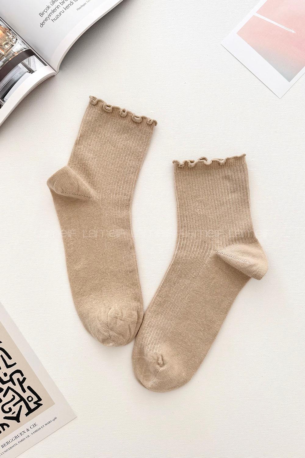 Lamelif 3lü Fırfırlı Kolej Çorap