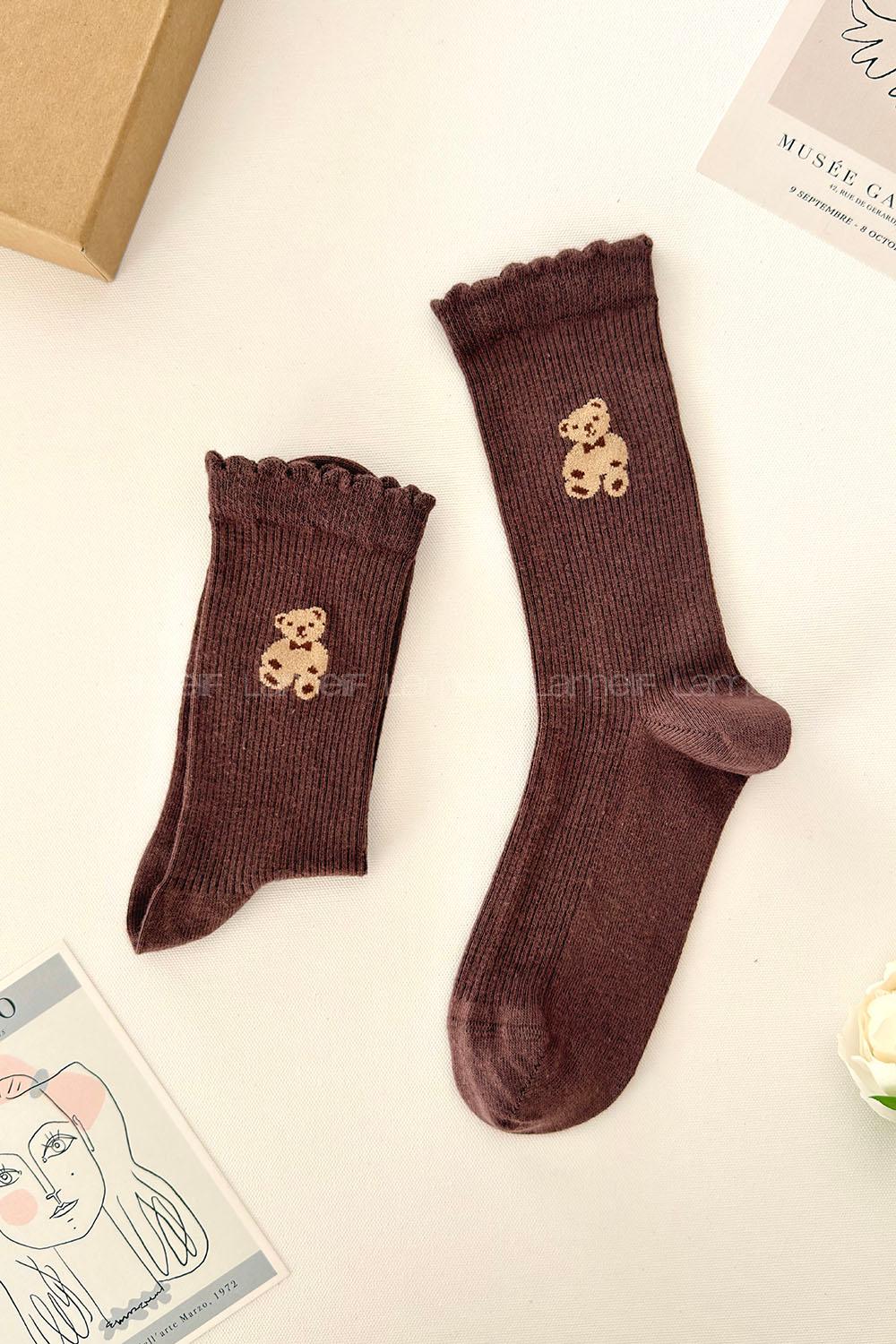 Lamelif 4lü Sevimli Ayı Soket Çorap