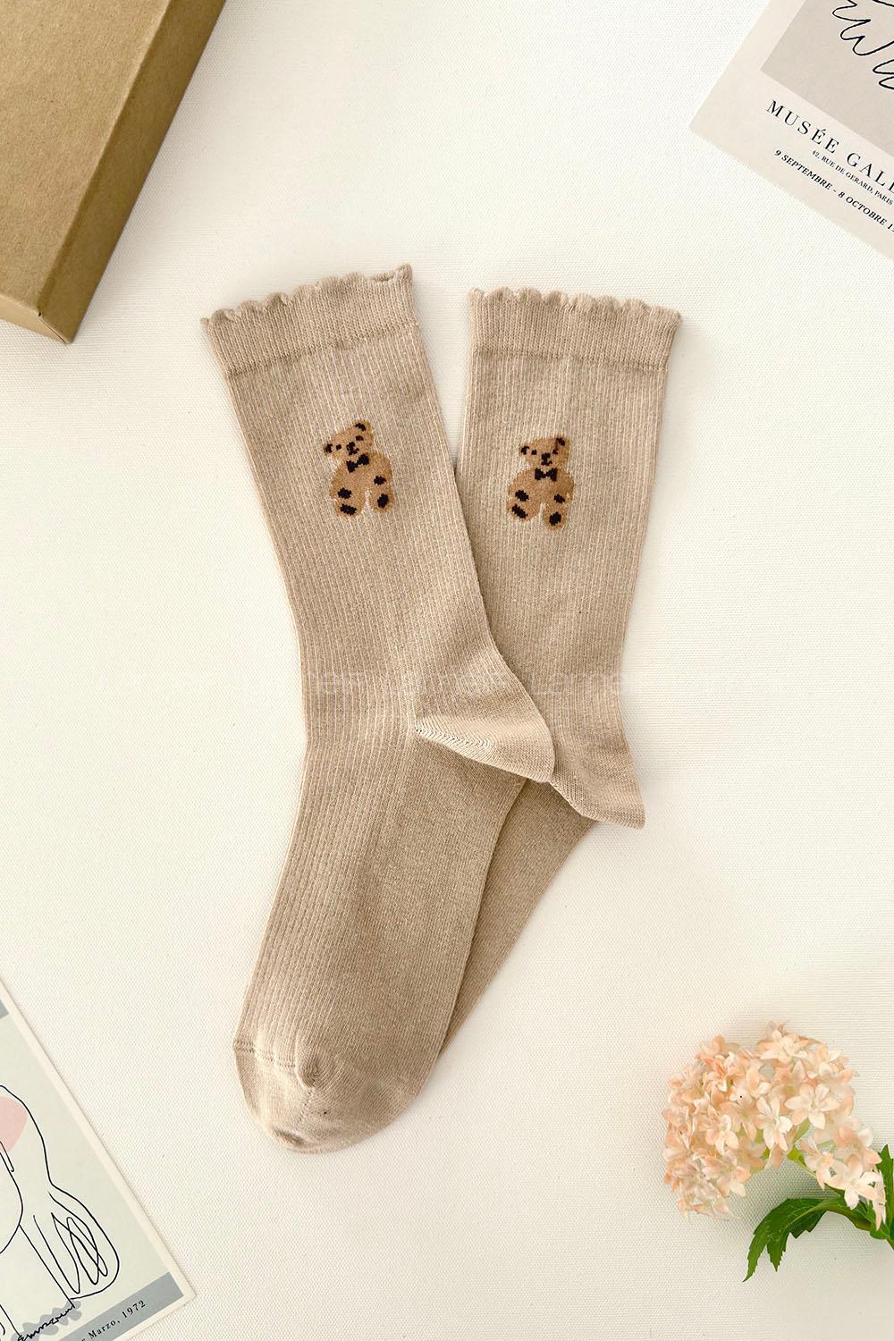 Lamelif 4lü Sevimli Ayı Soket Çorap