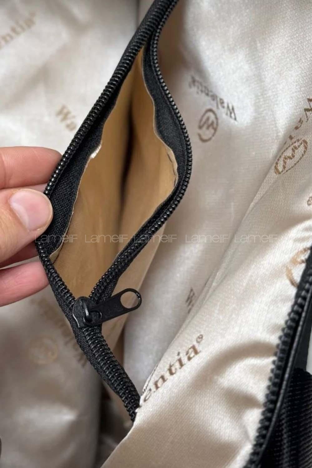 Black With Suspenders Skin Hand Bag Arm Bag Bag