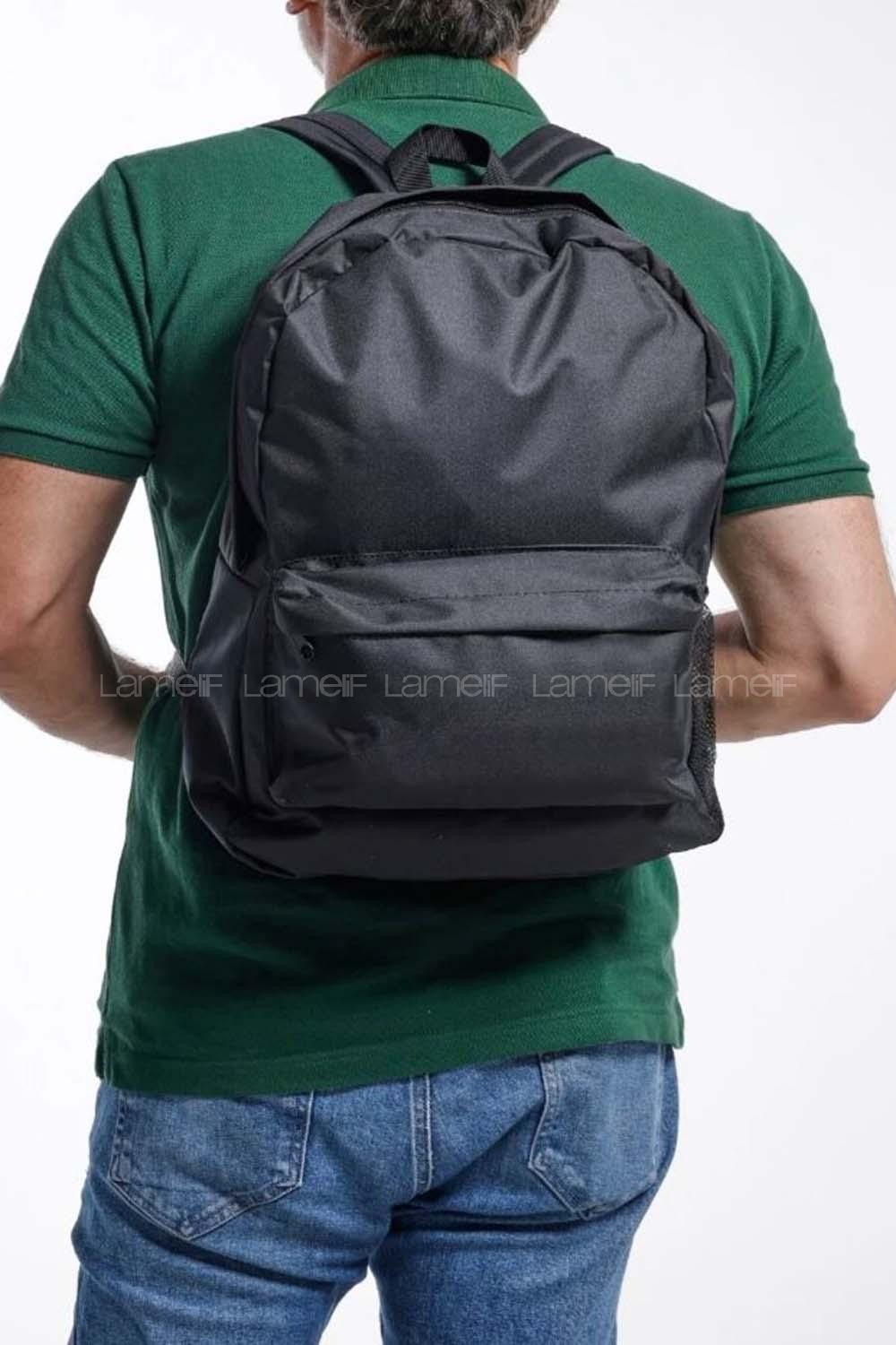 Lamelif Spor Okul  Çantası Unisex Siyah