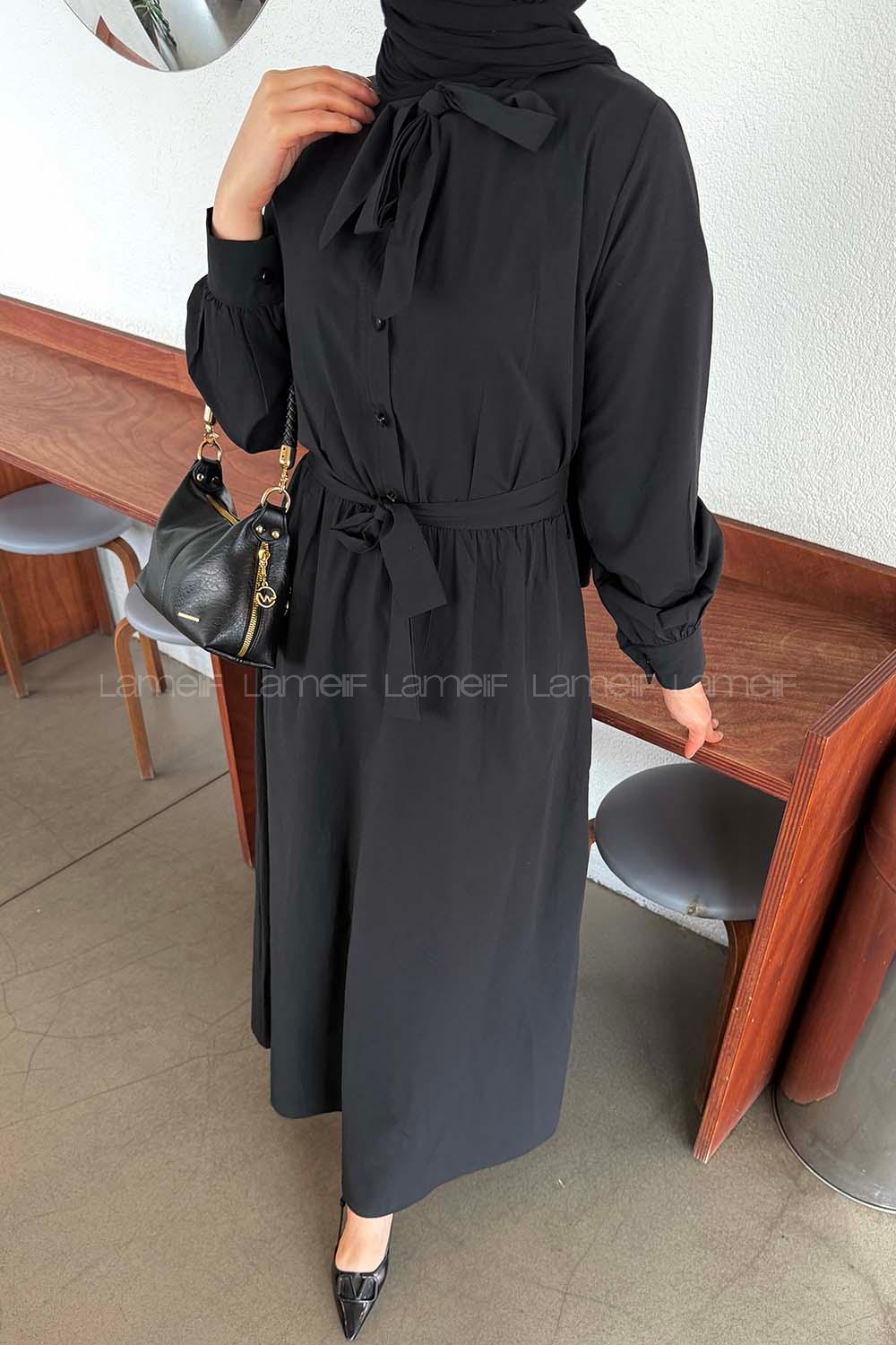 Black Normal Neck Cotton Dresess