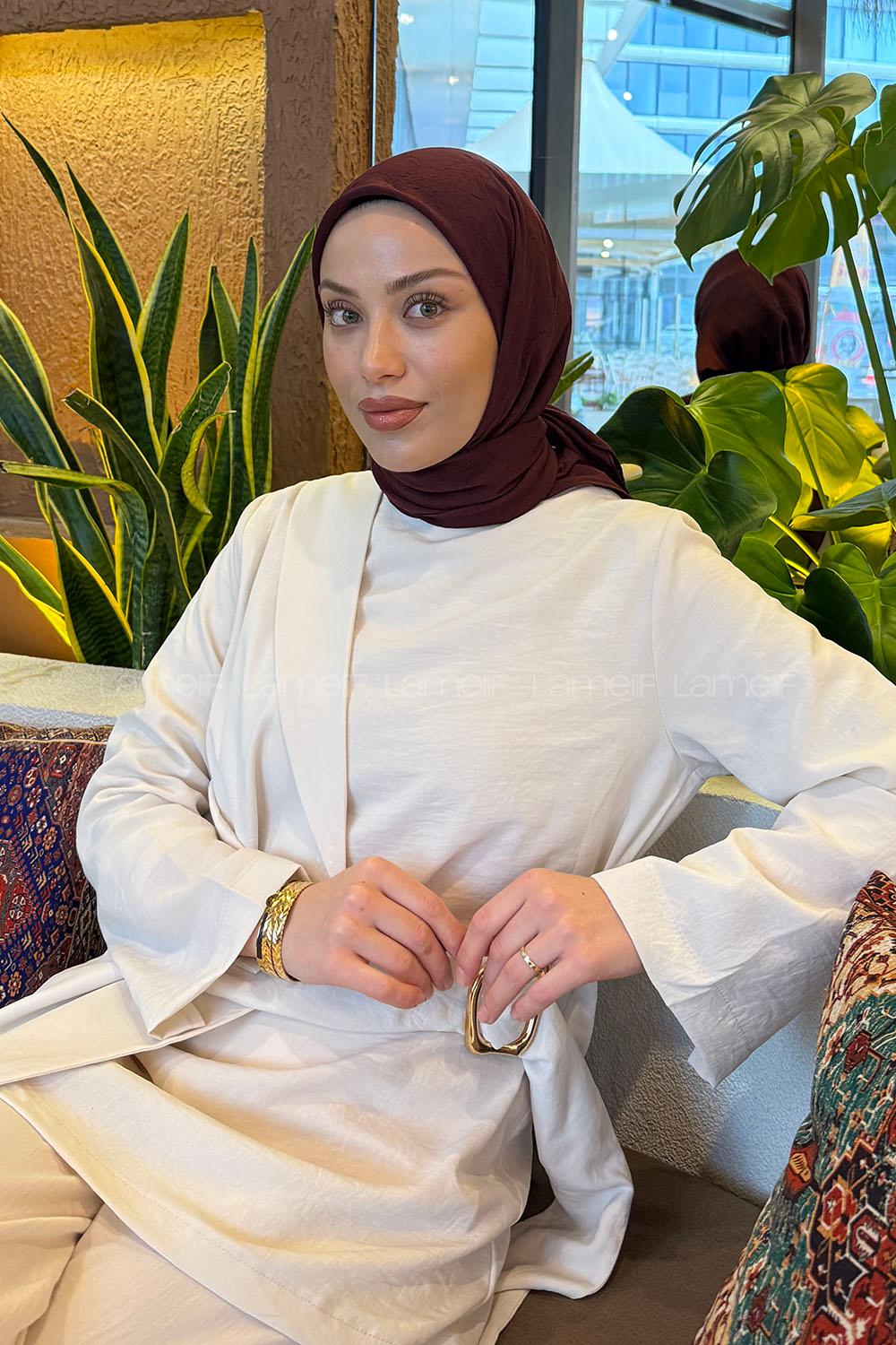 Lamelif Bambu Eşarp Acı Bordo