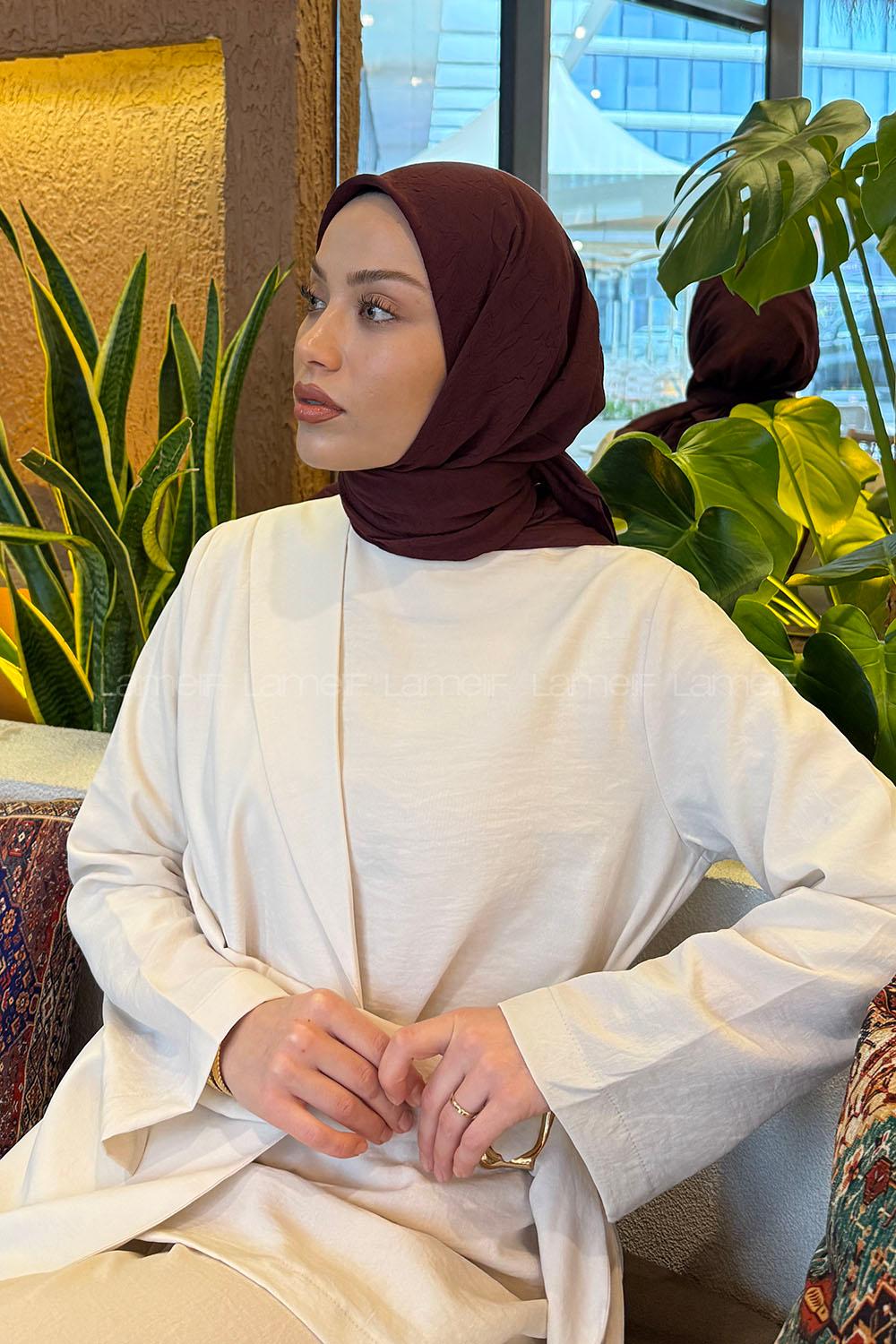 Lamelif Bambu Eşarp Acı Bordo