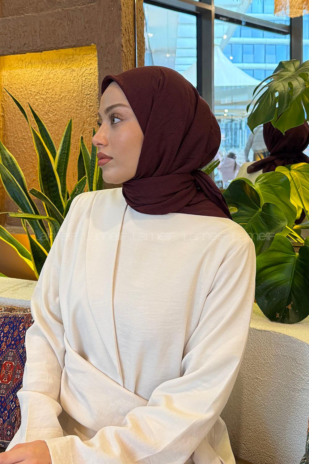 Lamelif Bambu Eşarp Acı Bordo