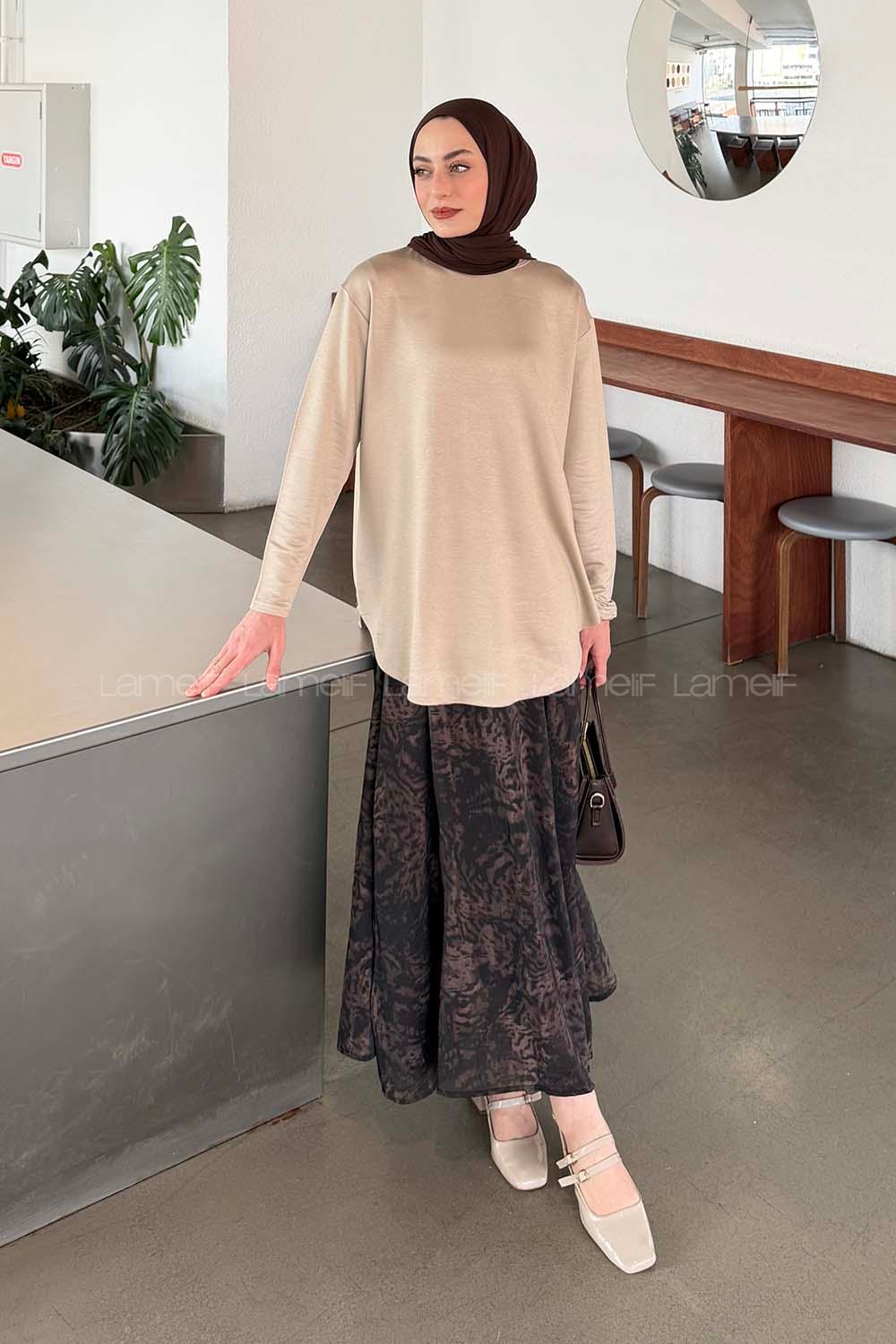 Lamelif Basic Sweat Bej